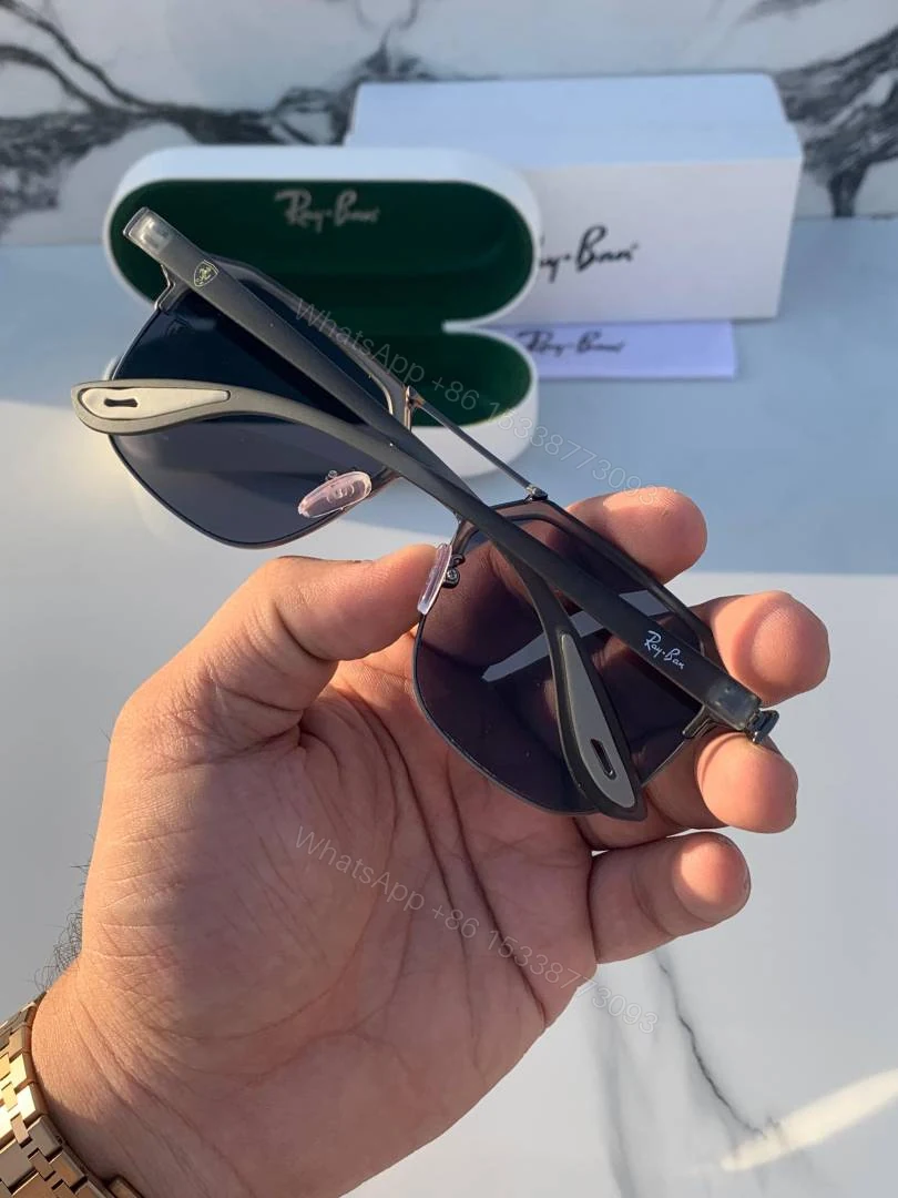View 4 of First Copy Rayban 04 Lite Grey Black Sunglasses