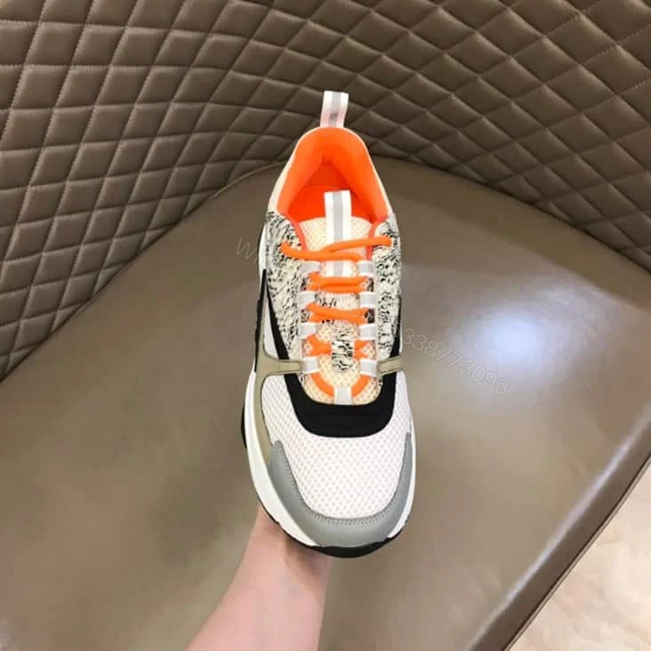 View 3 of B22 SNEAKER TECHNICAL MESH WITH AND CALFSKIN – CD94