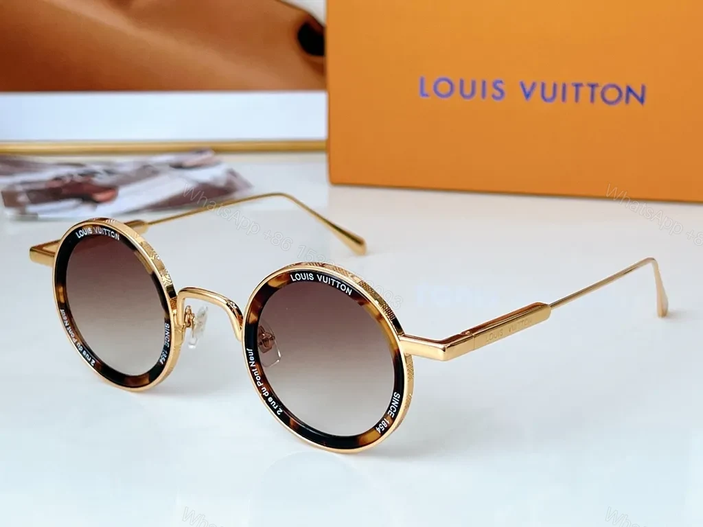 View 7 of Louis Vuitton Round-Frame Sunglasses: Chrome, Polarized Mirrored