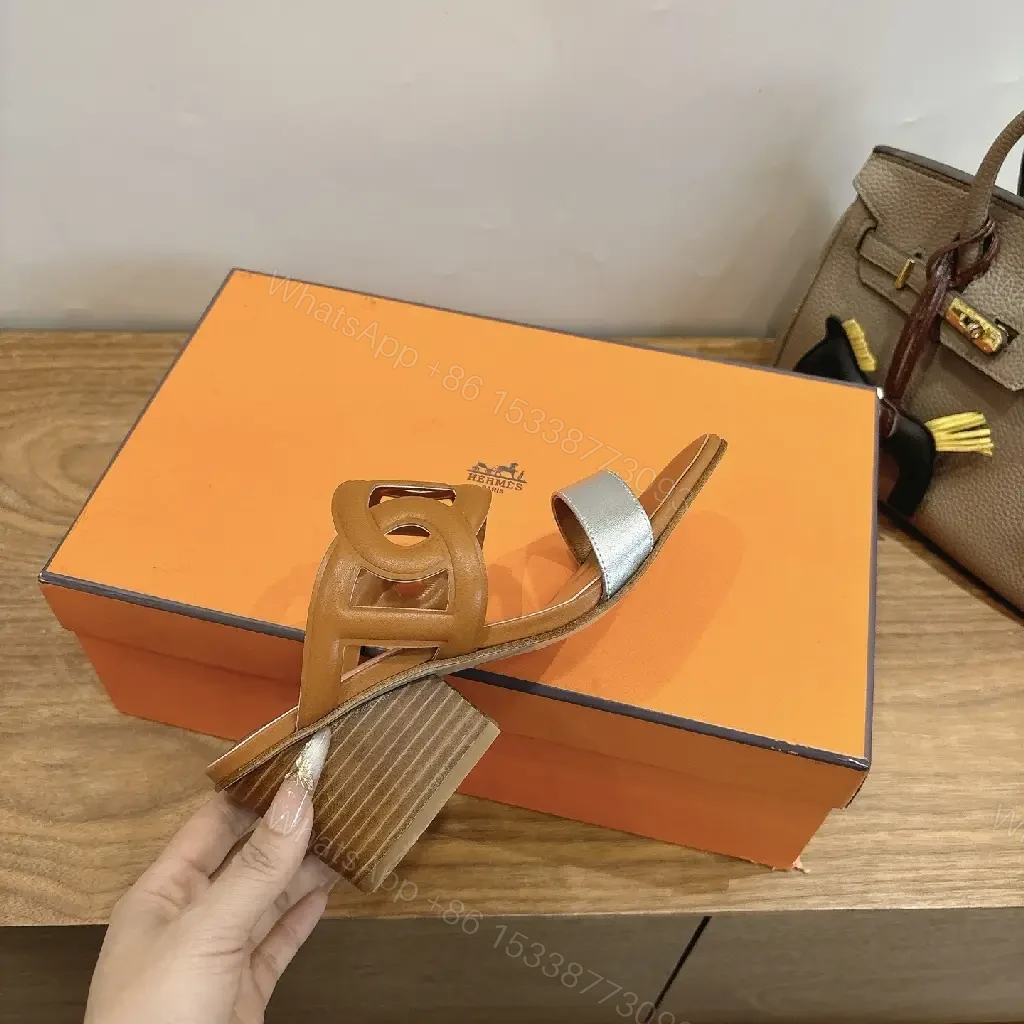 View 10 of Two-Tone Leather Sandals with Signature Straps and Comfort