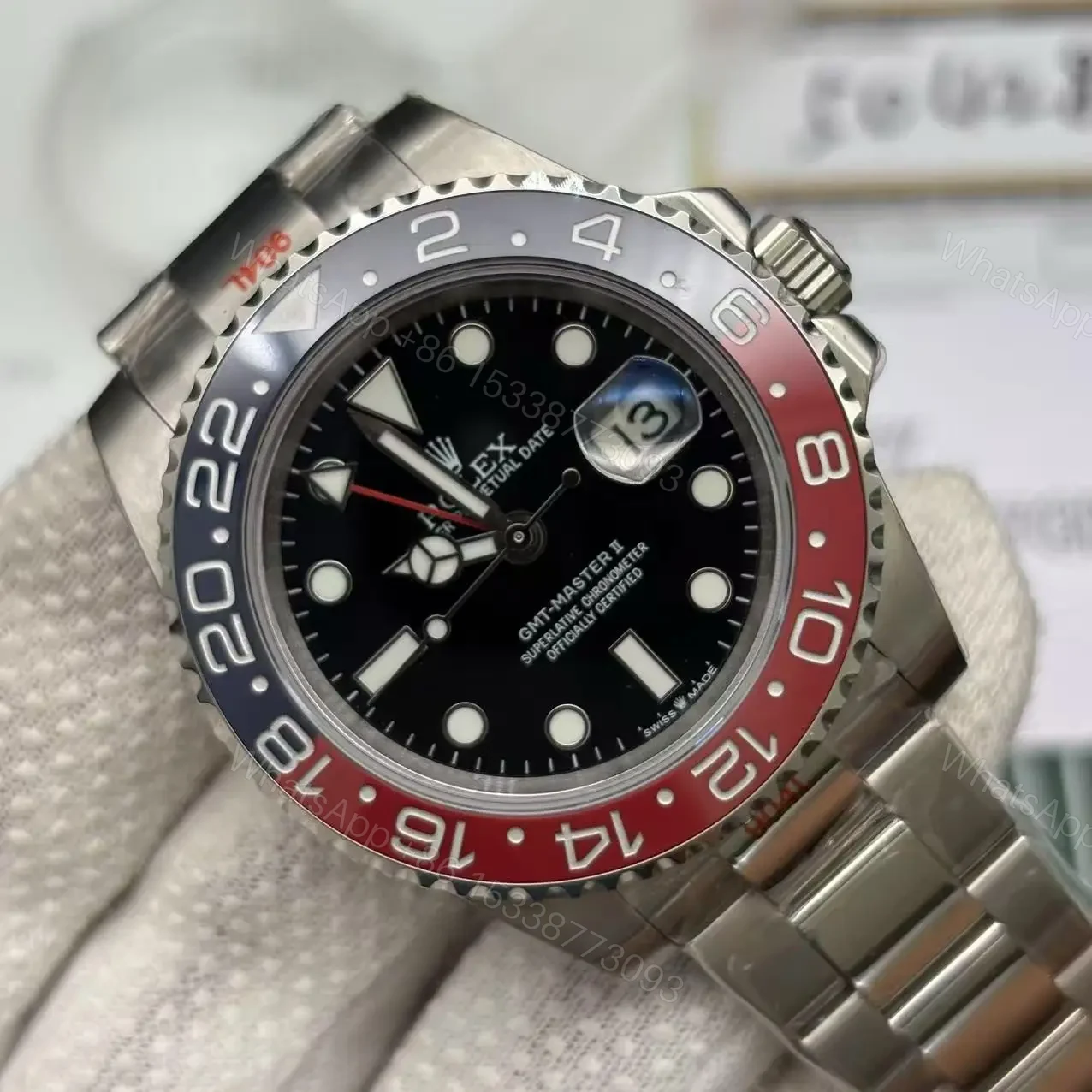 View 5 of Replica Super Clone Pepsi Rolex GMT Master 2