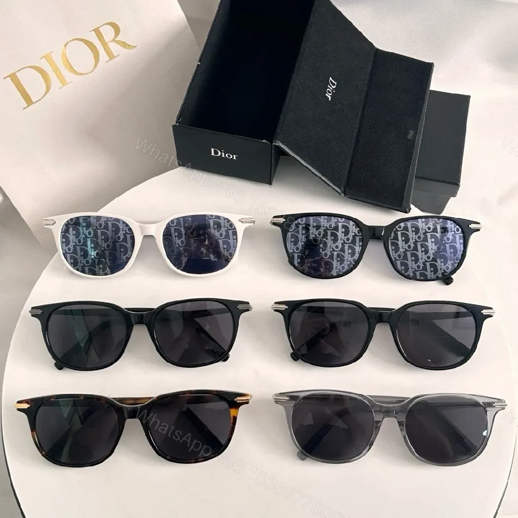 View 4 of White Frame Sunglasses: Dior Interior Logo, Ultra-Comfort Shades