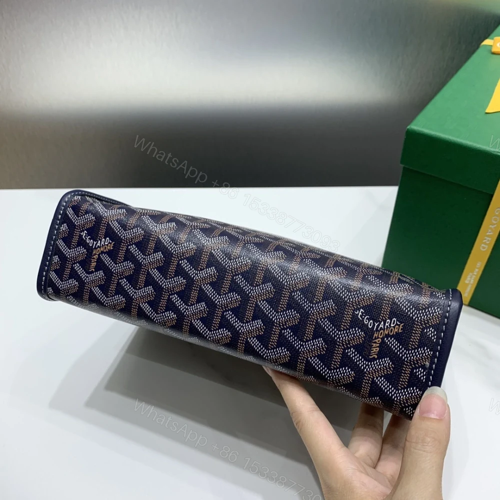 View 8 of 高仿Goyard*JOUVEN3多功能洗漱手拿包深藍小號免檢版