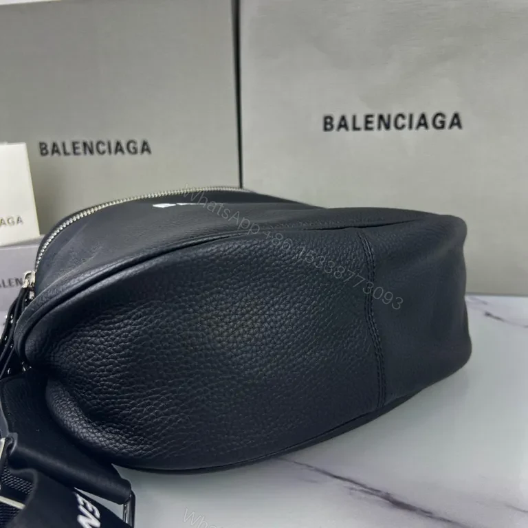 View 6 of Sleek Black Leather Belt Bag â€” Ultra-Compact, Crossbody Luxury