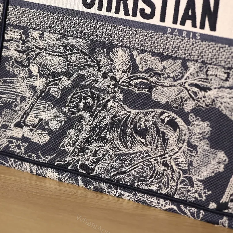 View 13 of 高仿Dior*BookTote系列藍色茹伊手袋L