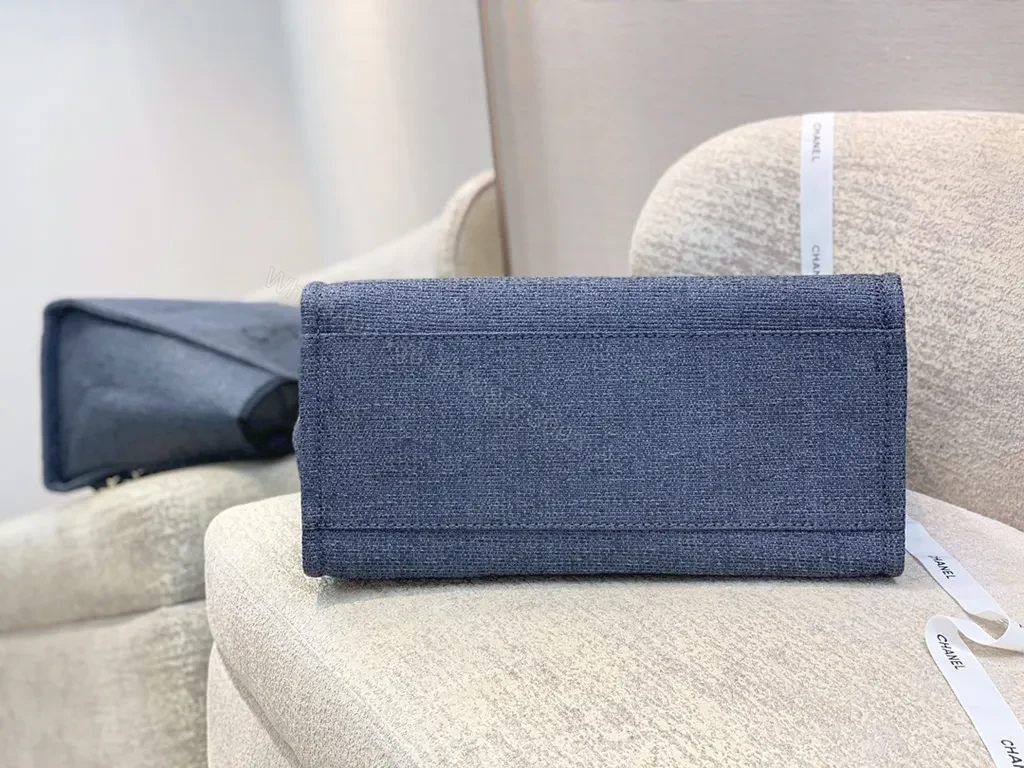 View 8 of Chanel-Inspired Denim Tote: Luxe Everyday Carry Bag