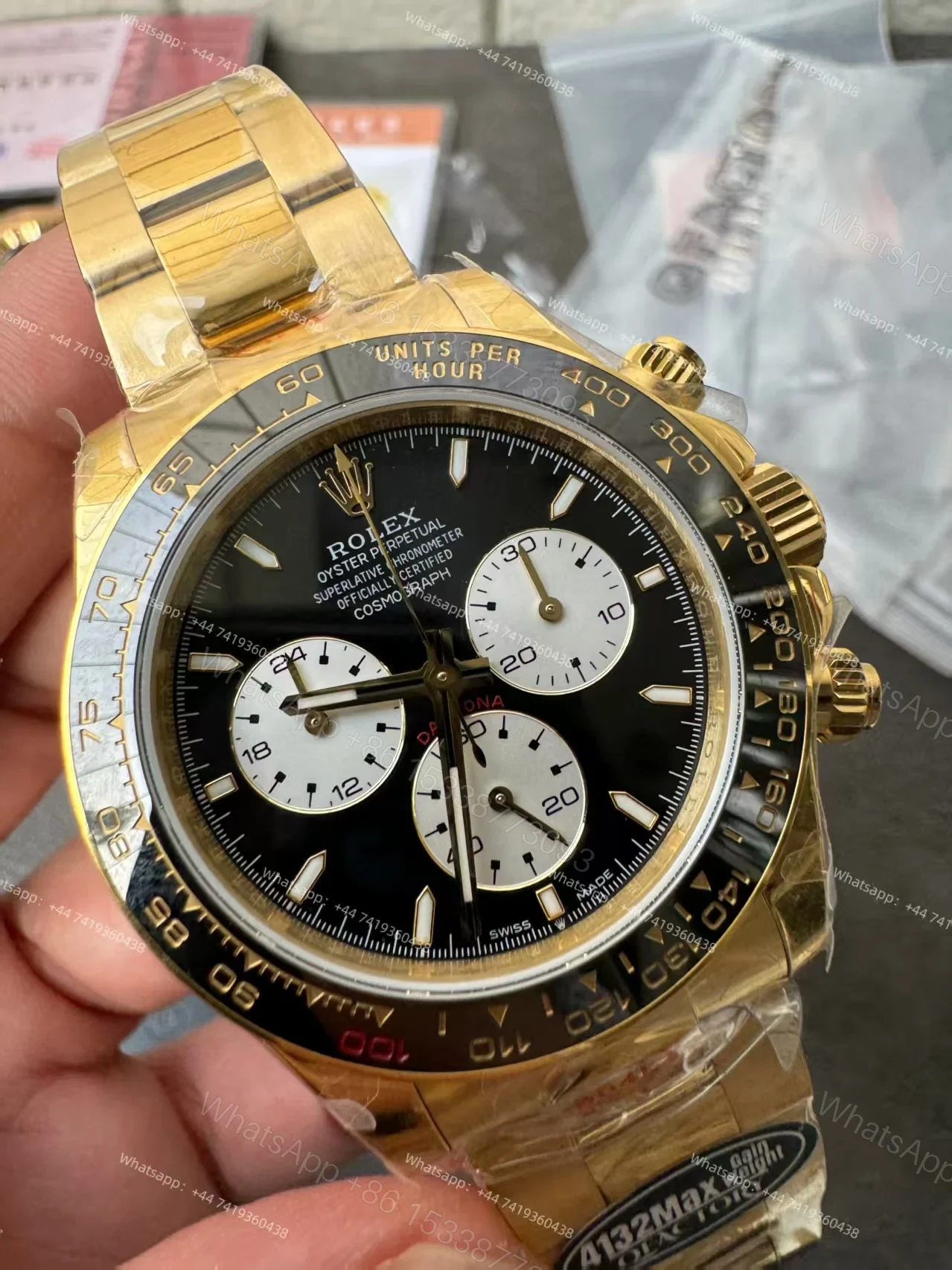 View 12 of Rolex Super Clone Daytona Le Mans 126528LN Gold 4132 Movement