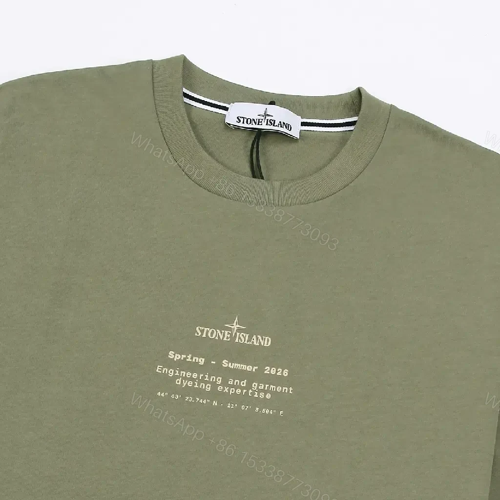 View 9 of Olive Cotton Tee: Minimalist Fit, Durable Luxury Shirt