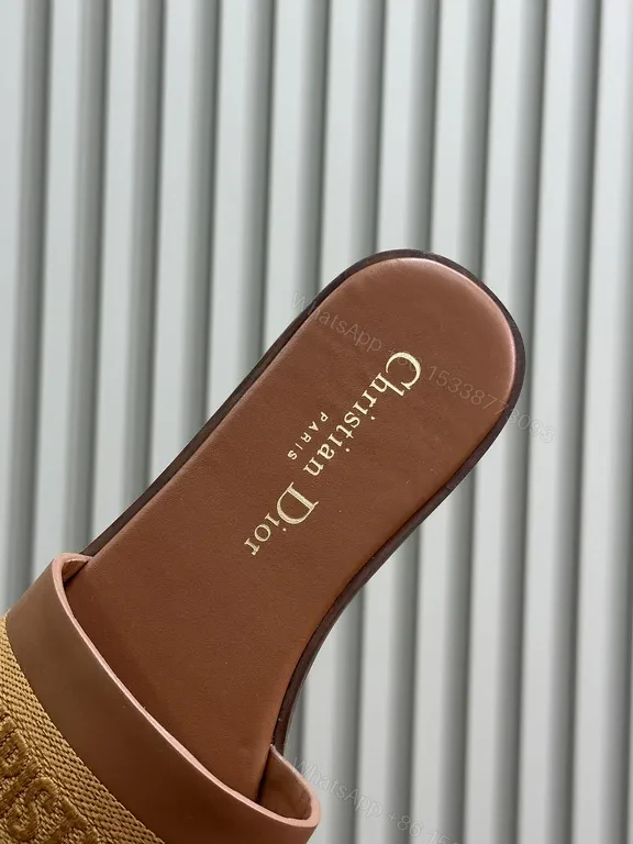 View 4 of Premium Leather Slide Sandals â€” Dior Branding, Comfort Luxury