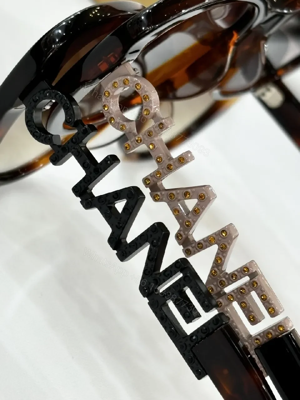 View 7 of Chic Taupe-Pink Oversized Round Sunglasses with Logo Detail