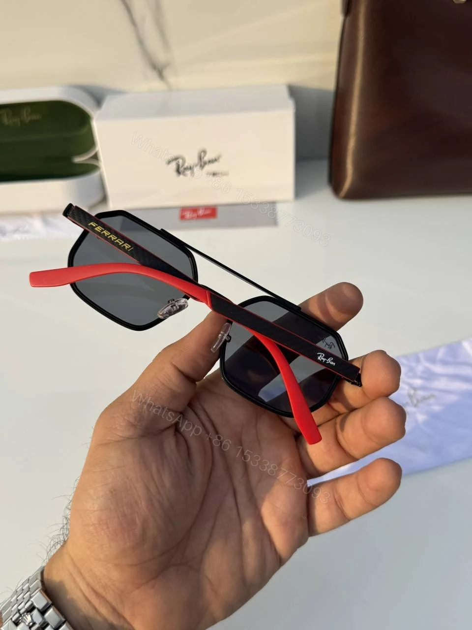 View 4 of First Copy RayBan 8820 Black Sunglasses