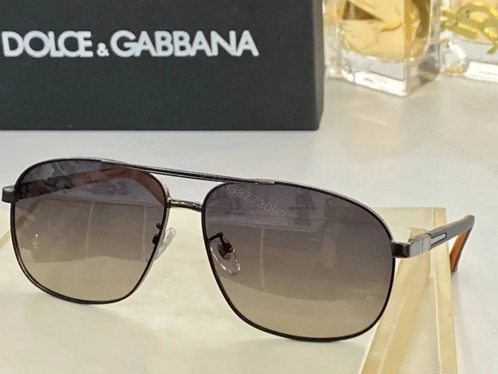 View 8 of Dolce & Gabbana Aviator Sunglasses â€“ UV400, Metal Frame, 6 Lenses