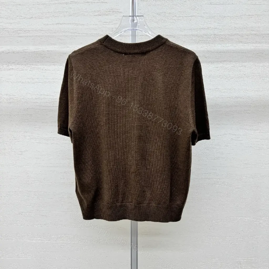 View 5 of Dark Knit — Premium Cotton Blend, Casual Luxe, Logo Accent Top
