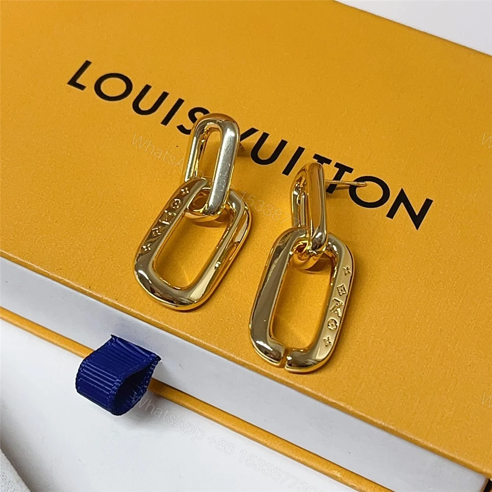 View 2 of LOUIS VUITTON LV EDGE DOUBLE EARRINGS GOLD MP2990