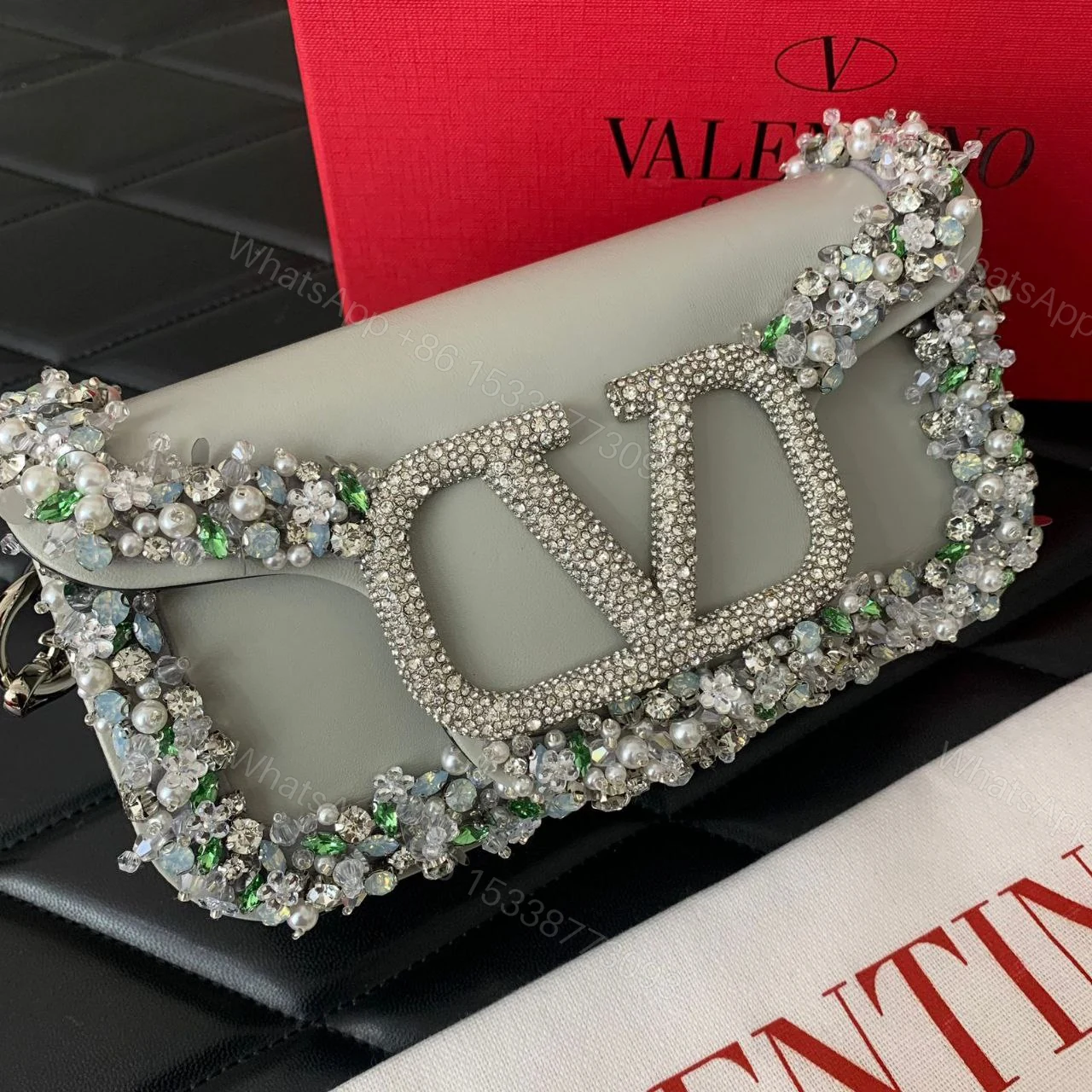 View 3 of VALENTINO Loco Leather Shoulder Bag