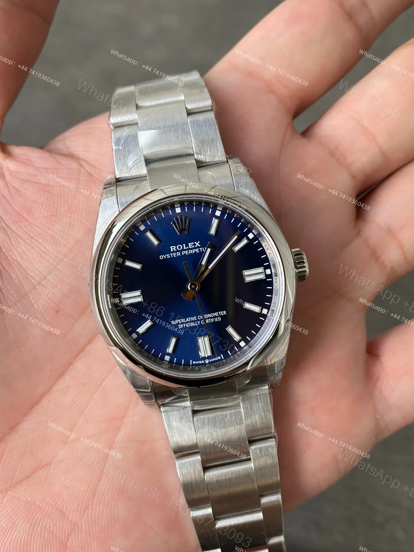 View 4 of Rolex Super Clone Oyster Perpetual M126000-0003 36mm Blue Dial 3230 Movement
