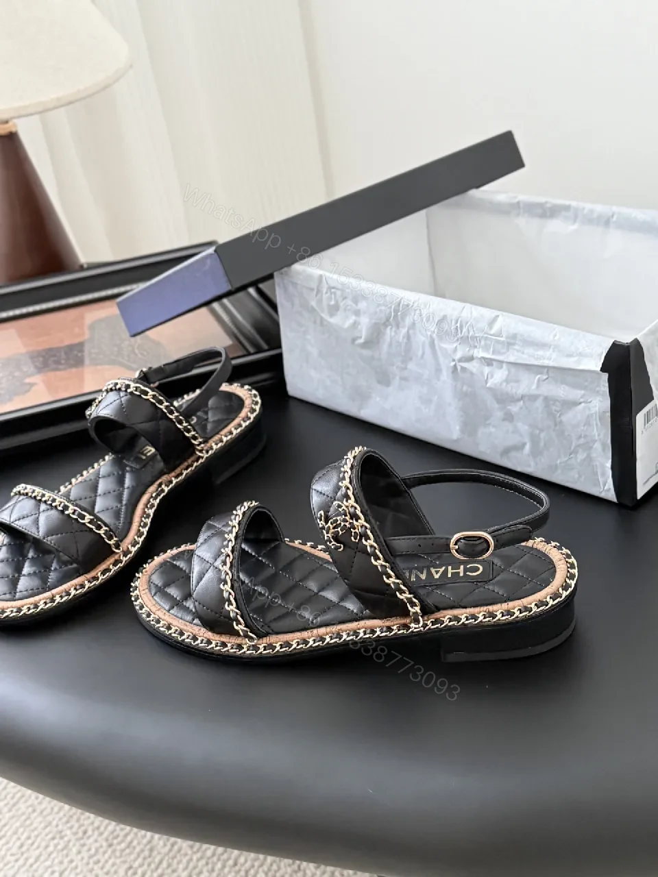 View 7 of Quilted Leather Sandals: Luxe Comfort, Block Heel