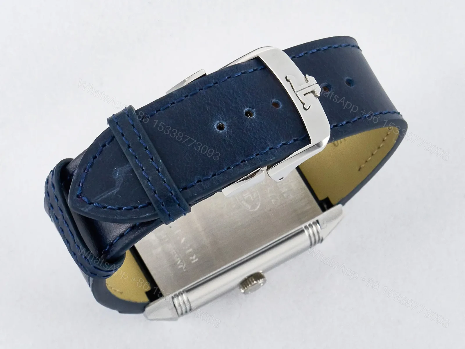 View 7 of Reverso Tribute Duoface Small Seconds SS MGF Best Edition Blue Dial on Blue Leather Strap A854A