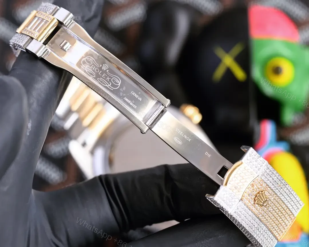 View 7 of Best Rolex Sky Dweller Diamond replica 42MM Two-Tone Oyster Bracelet Edition RG-SKYDWELLER-DIAMOND-TT-OYSTER-42