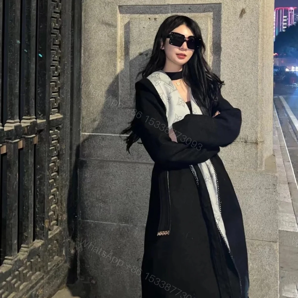 View 6 of Louis Vuitton Reversible Mahina Monogram Wrap Coat Black