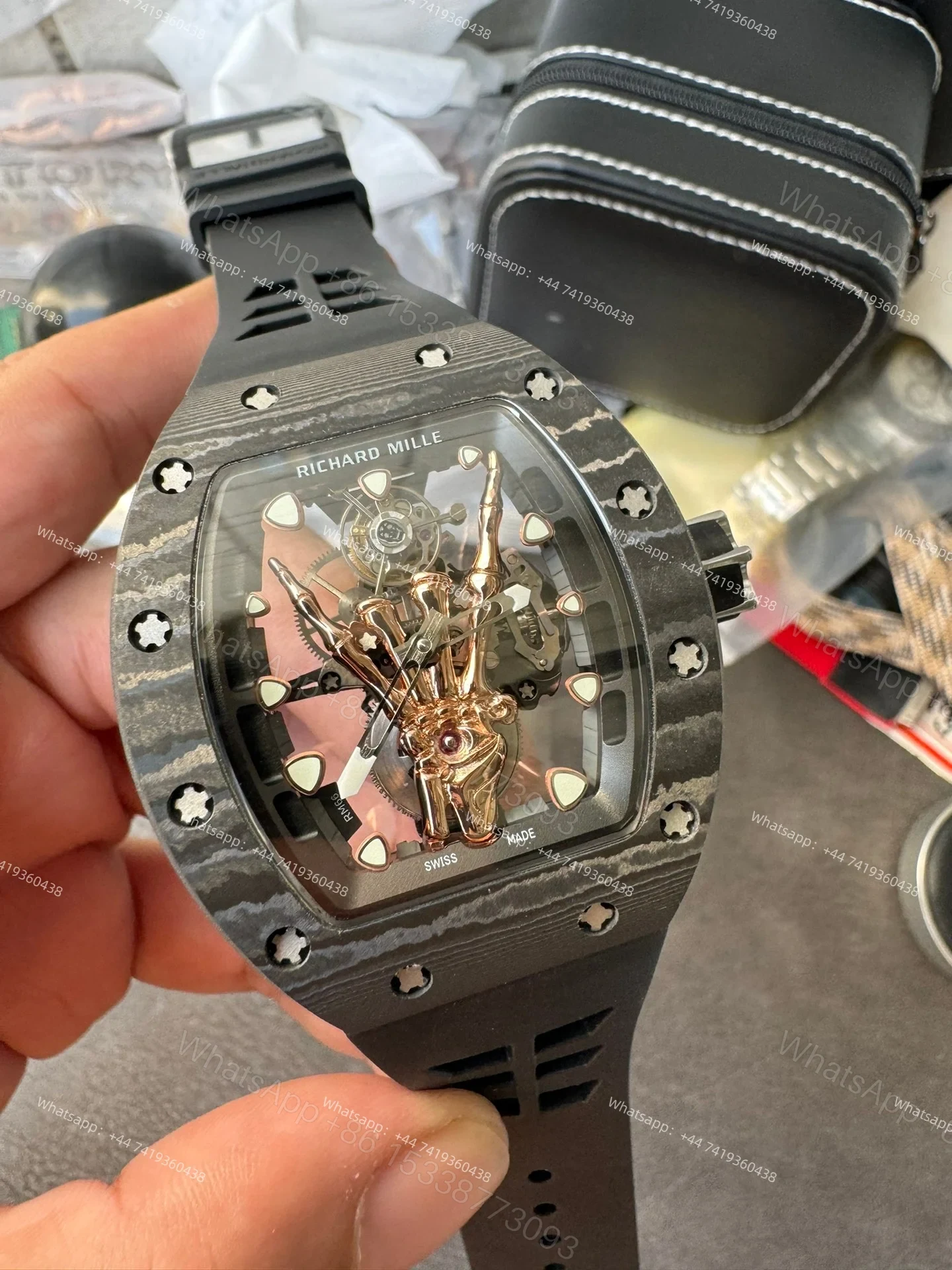 View 12 of Super Clone Richard Mille RM 66 Flying Tourbillon Devil’s Hand 1:1 Replica Watch