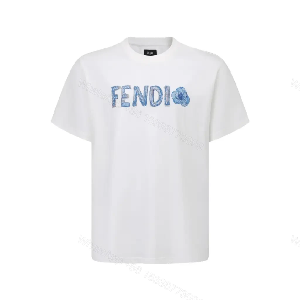 View 3 of White Cotton Graphic Tee — Bold Logo, Elevated Casual