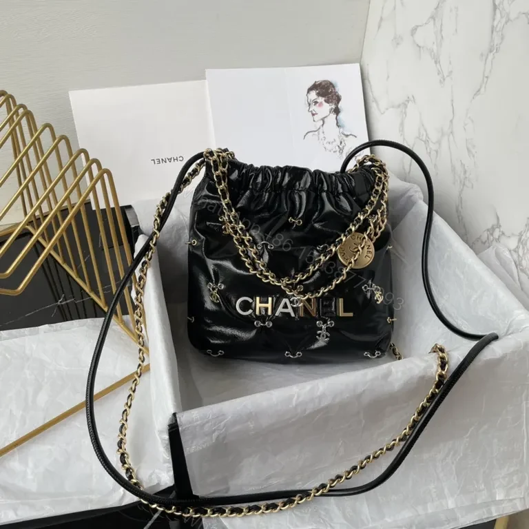 Chanel-Inspired Quilted Mini Bag with Gold Chain — view 1