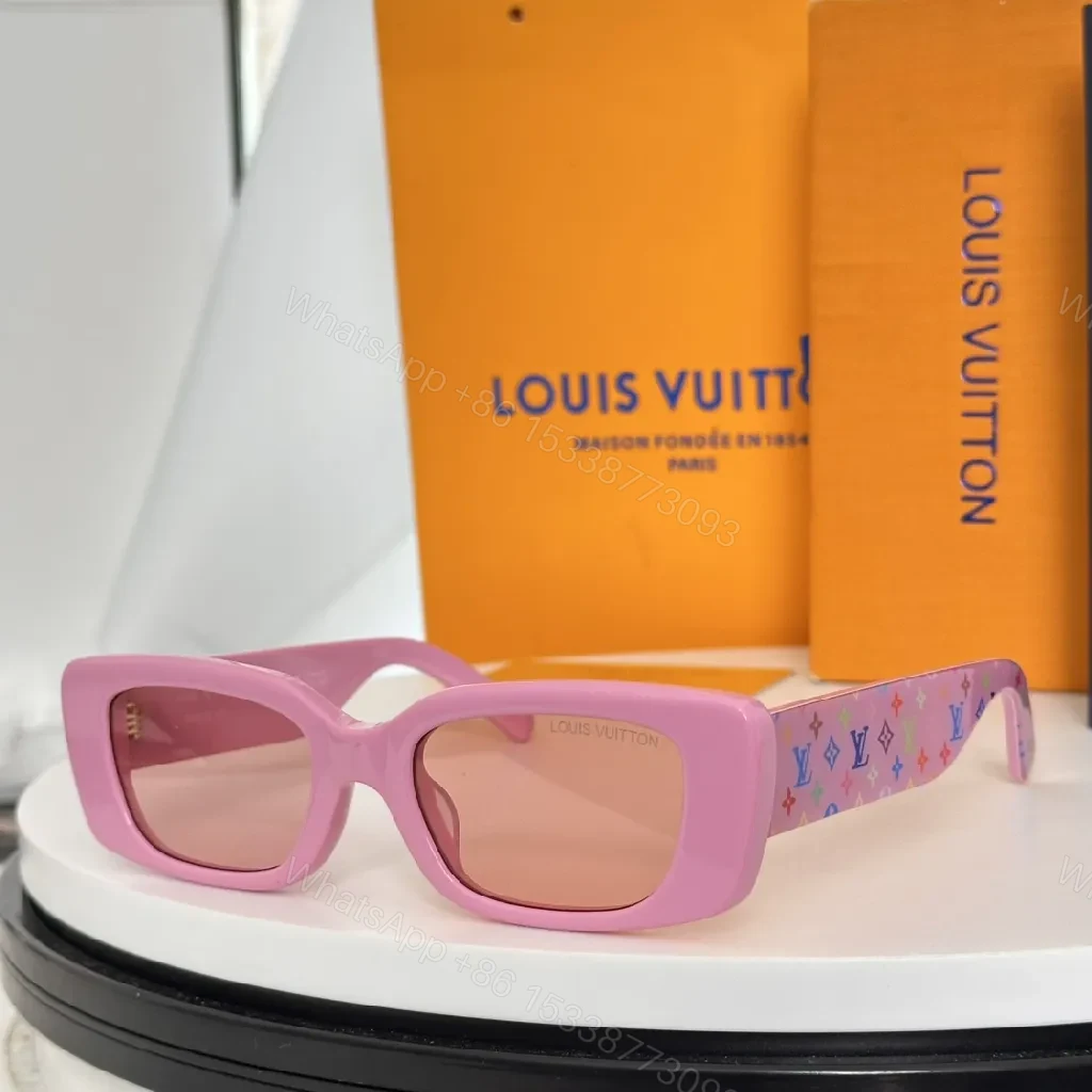 View 6 of Transparent Frame Sunglasses: Polarized UV 400, Monogram Accents, All-Day Comfort