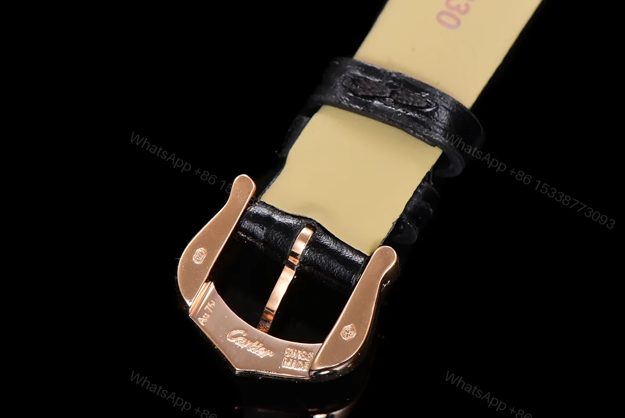 View 7 of Cartier Tank Louis Mini Watch 24MM Gold Case Black Crocodile Leather Strap Premium Edition CAR-TANK-LOUIS-MINI-GOLD-24