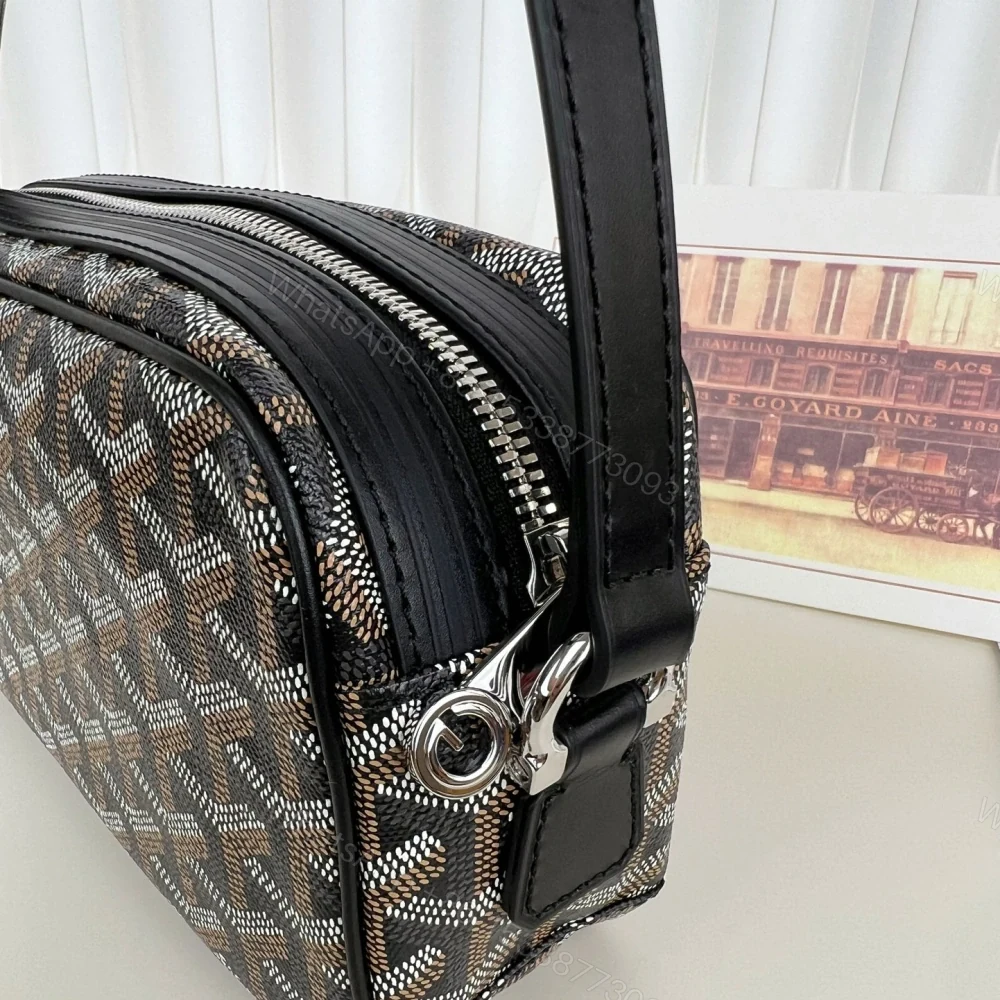 View 7 of 高仿Goyard*CAPVEP5相機郵差包黑色小號免檢版