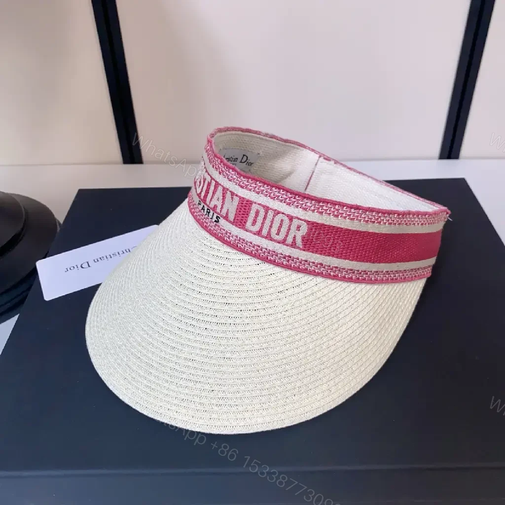 View 9 of Beige Straw Visor + Premium Weave + Chic + Signature Branding + Visor