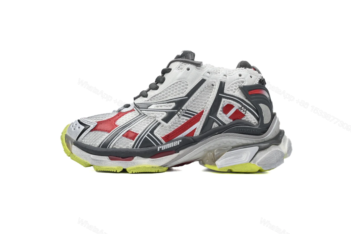 View 6 of Balenciaga Runner White Black and Red 677402 W3RB2 9167