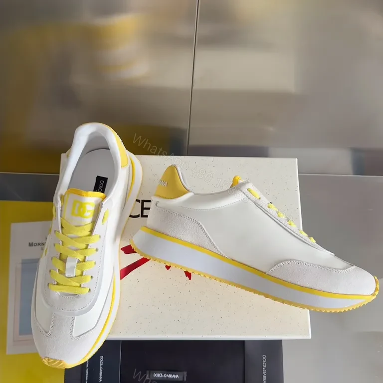 View 2 of Minimalist Revival Yellow DG-Inspired Sneakers