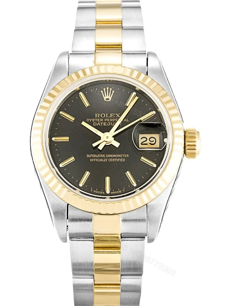 Replica Rolex Lady-Datejust Black Dial 69173 26 mm — view 1