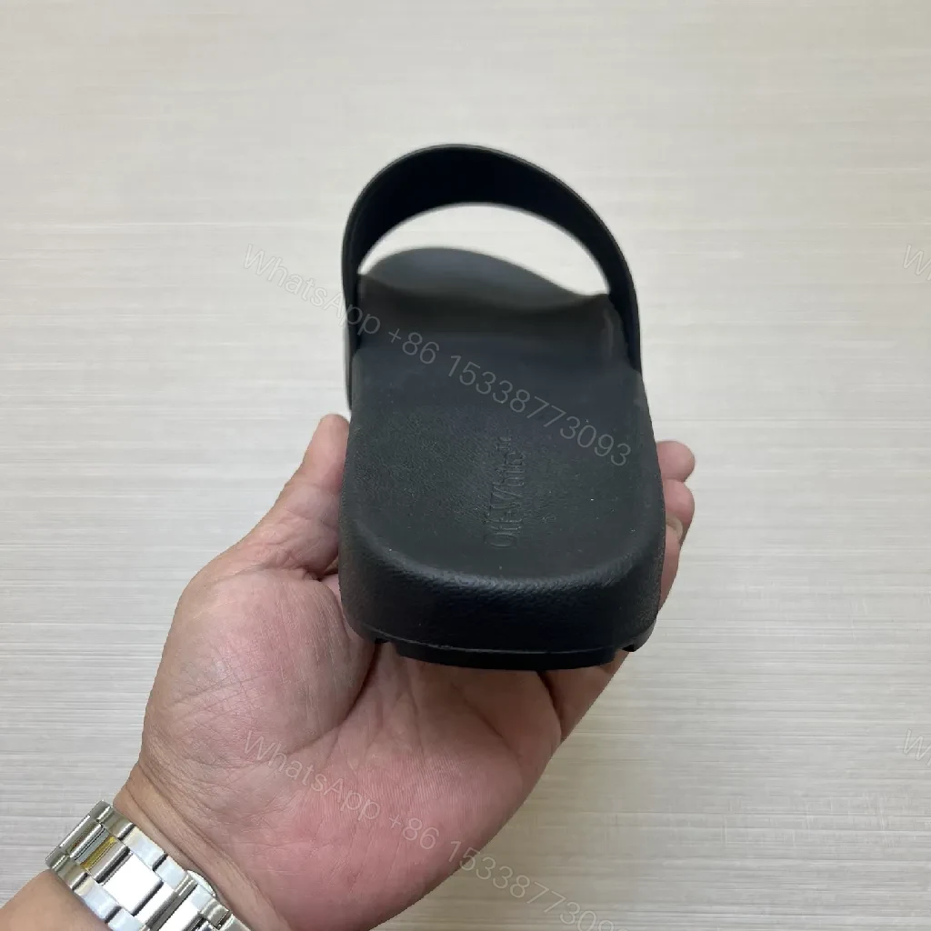 View 8 of Bold Minimalism Black PU Slides - Unisex Comfort