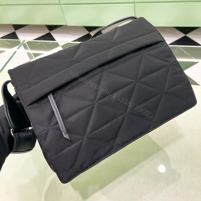 View 3 of Quilted Chic Compact Crossbody â€“ Water-Resistant, Black