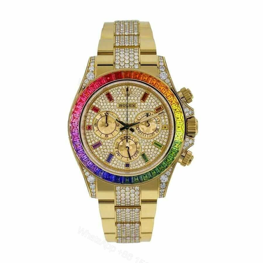 View 3 of Rolex Daytona 116595RBOW Super Clone: 40mm Everose Gold Rainbow