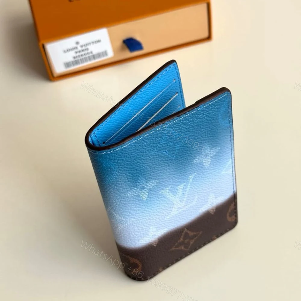 View 5 of Louis Vuitton Pocket Organizer Blue 11Cm M28004