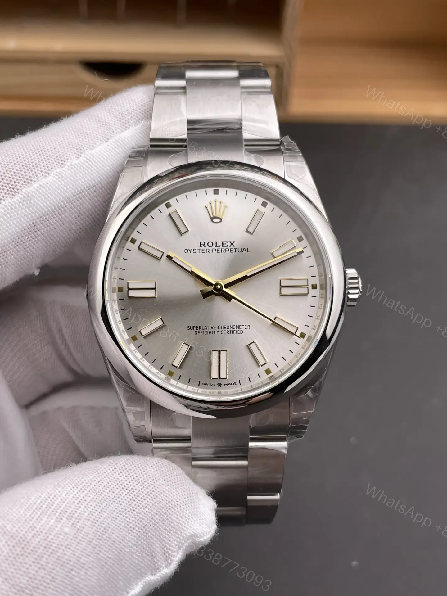 View 3 of Rolex Oyster Perpetual 41 134300 Silver Dial Watch 134300-0001