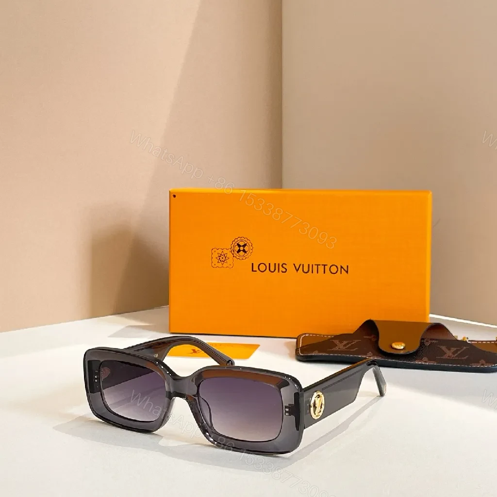 View 4 of Oversized Modern Frames Sunglasses with LV Accents, Bold Color
