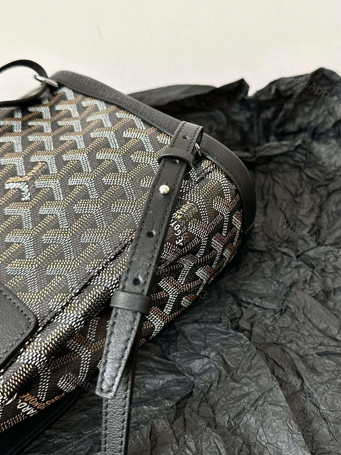 View 7 of Goyard Mini Backpack Black Super Quality Monogram Pattern Size 23x19cm