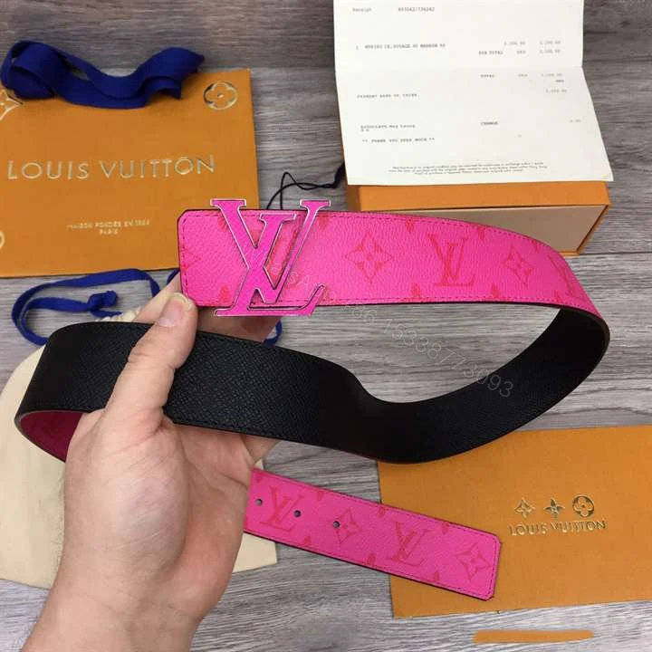 View 6 of LOUIS VUITTON INITIALES 40MM REVERSIBLE BELT PINK – B81