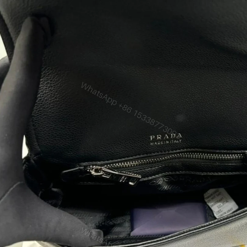 View 9 of Prada Small Shoulder Bag In Black 23cm