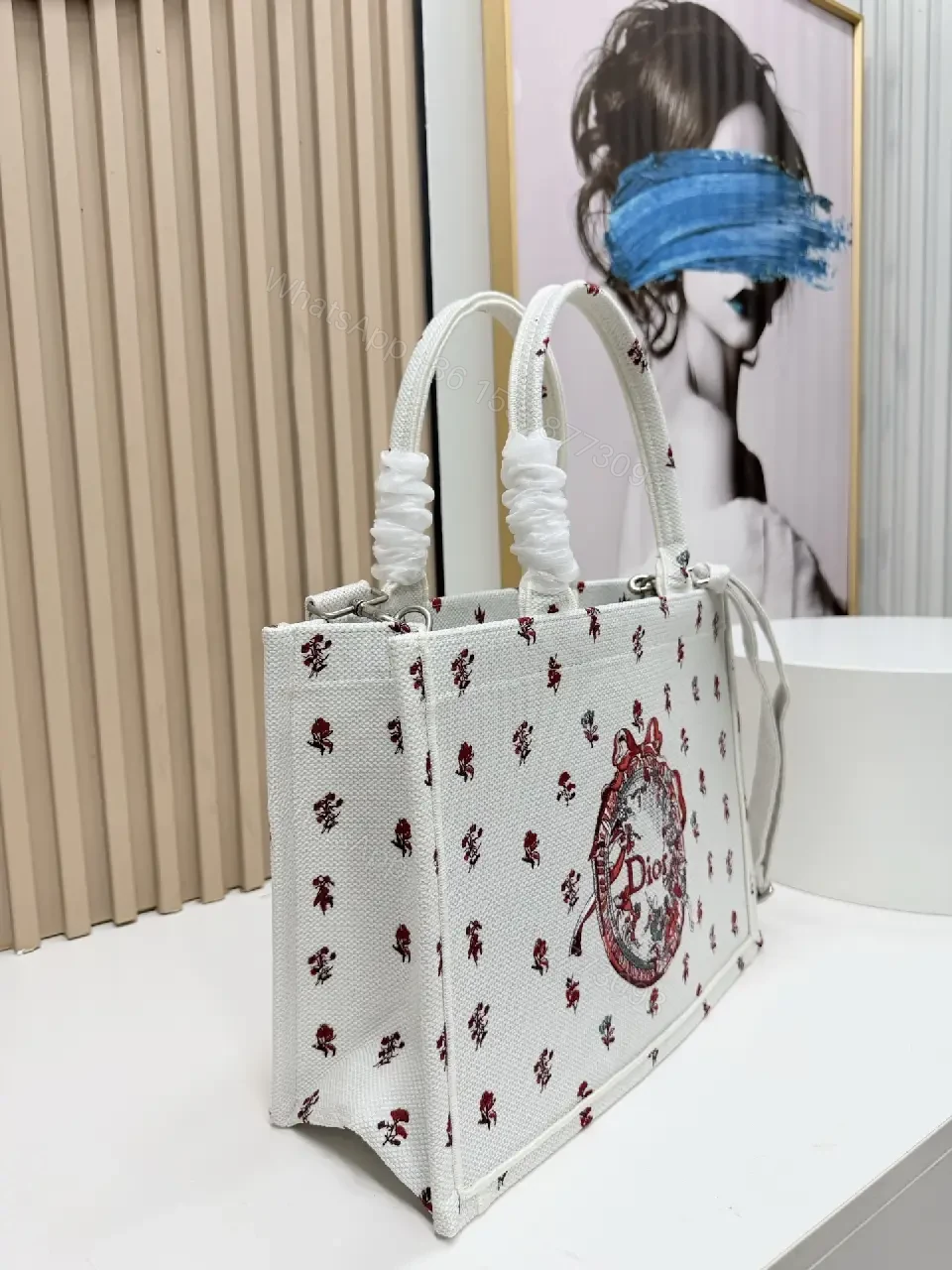 View 10 of Chic Couture Tote: Luxe Canvas Bag with Padded Handles