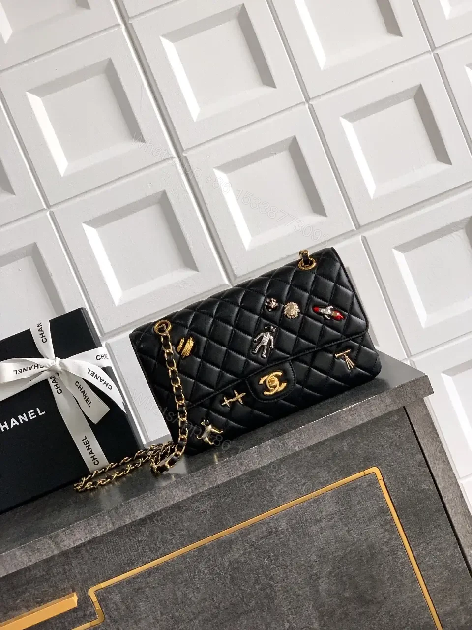 View 5 of Quilted Black Chain Bag: Luxe, Everyday Chic, Compact