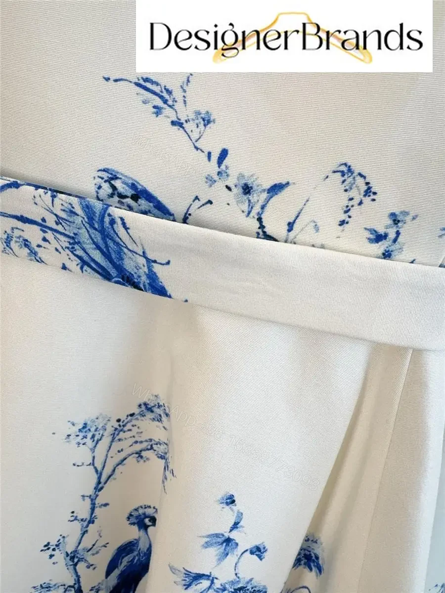 View 9 of Dior Toile de Jouy Floral Garden Mid-Length Belted Dress