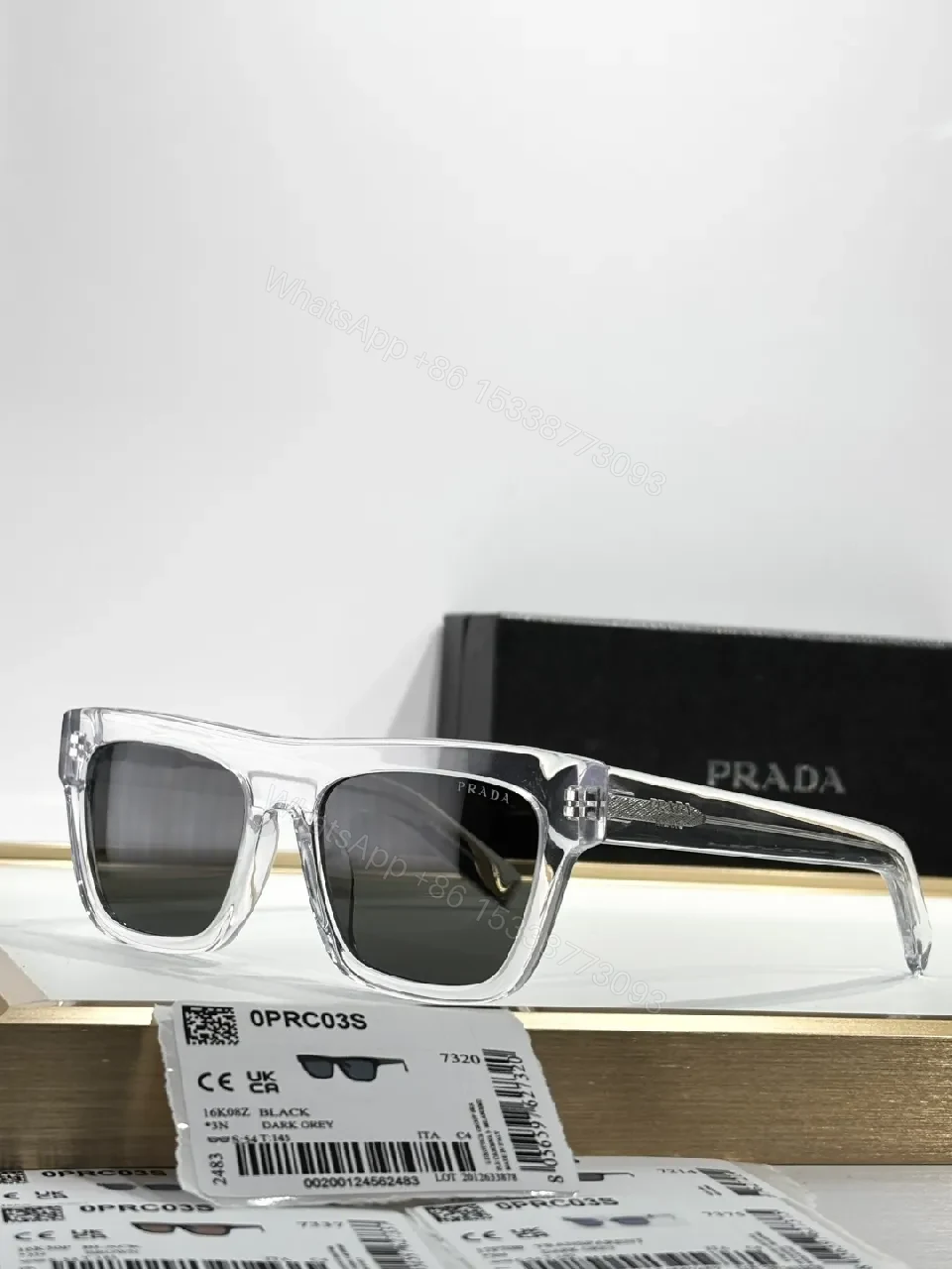 View 3 of Tortoise Shell Rounded-Square Sunglasses with Gradient Lenses