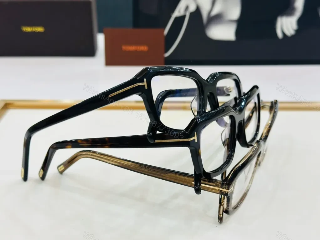 View 3 of Black Acetate Bold Frames - Designer Luxe Eyewear, Oversized Rectangular