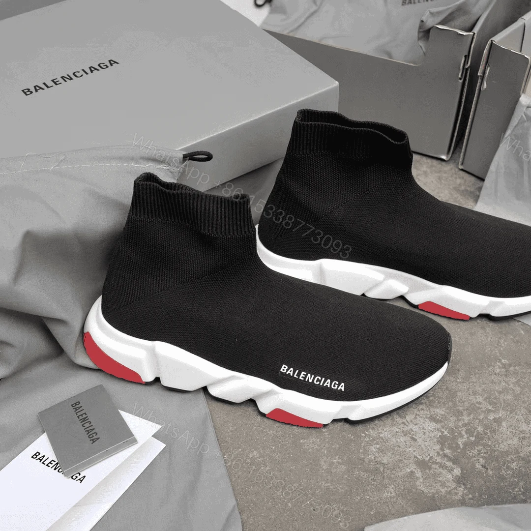 View 3 of BALENCIAGA SPEED TRAINER BLACK RED – BB9