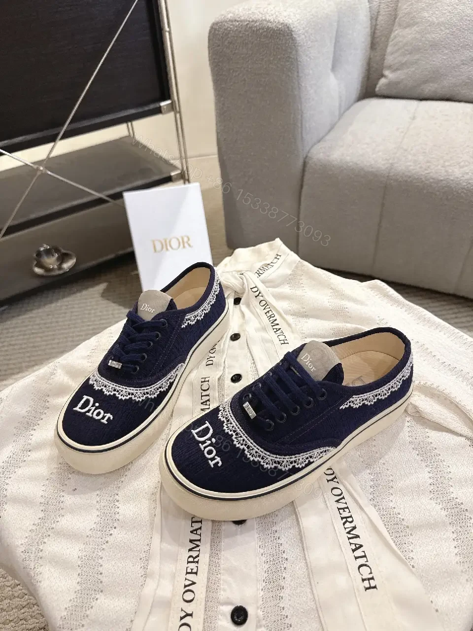 View 9 of Chic Knit Sneakers: Navy, Premium Knit, Designer-Inspired Comfort